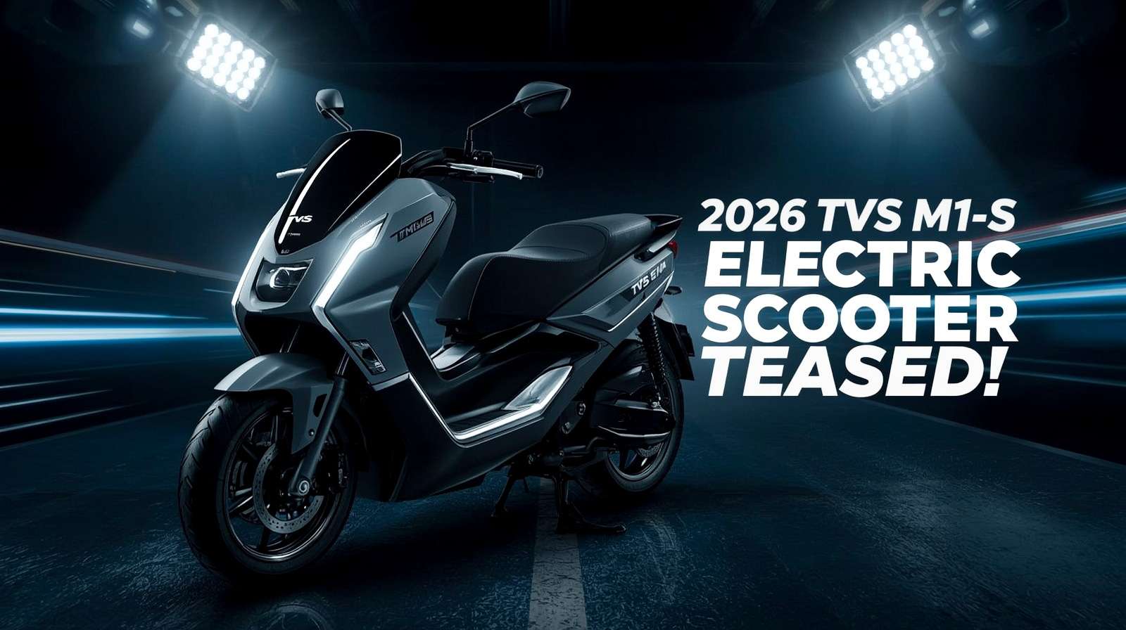 2026 TVS M1-S Electric Scooterशानदार डिजाइन और 150km रेंज के साथ जल्द होगी लॉन्च