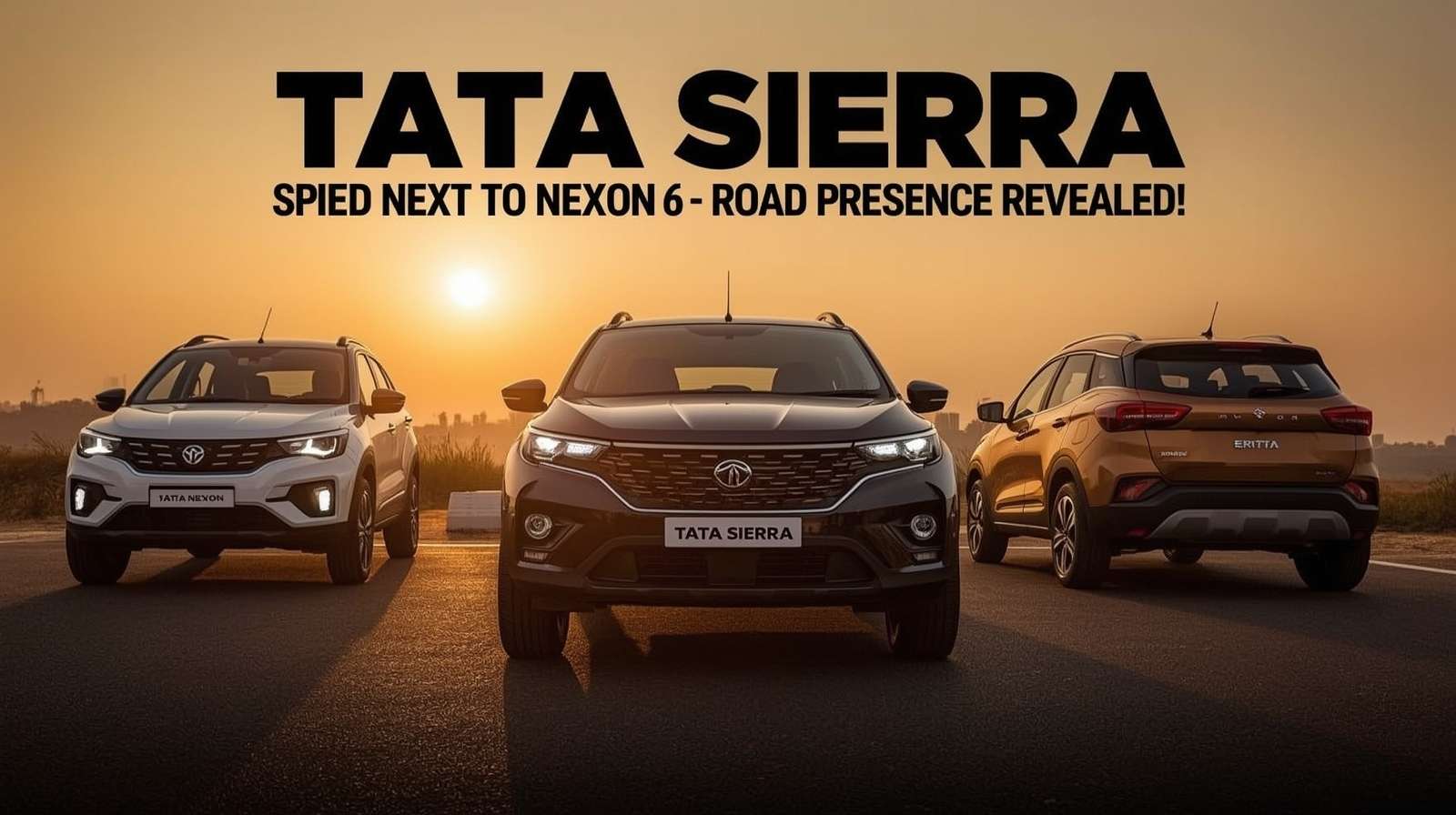 Tata Sierra Spied Next To Nexon