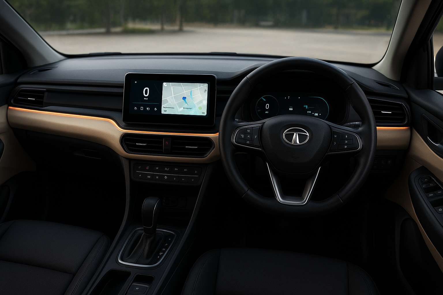 New Tata Sierra Dual Screen Dashboard Interiors
