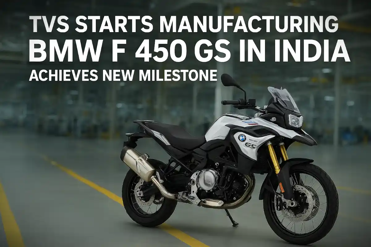 TVS Starts Manufacturing BMW F 450 GS in India
