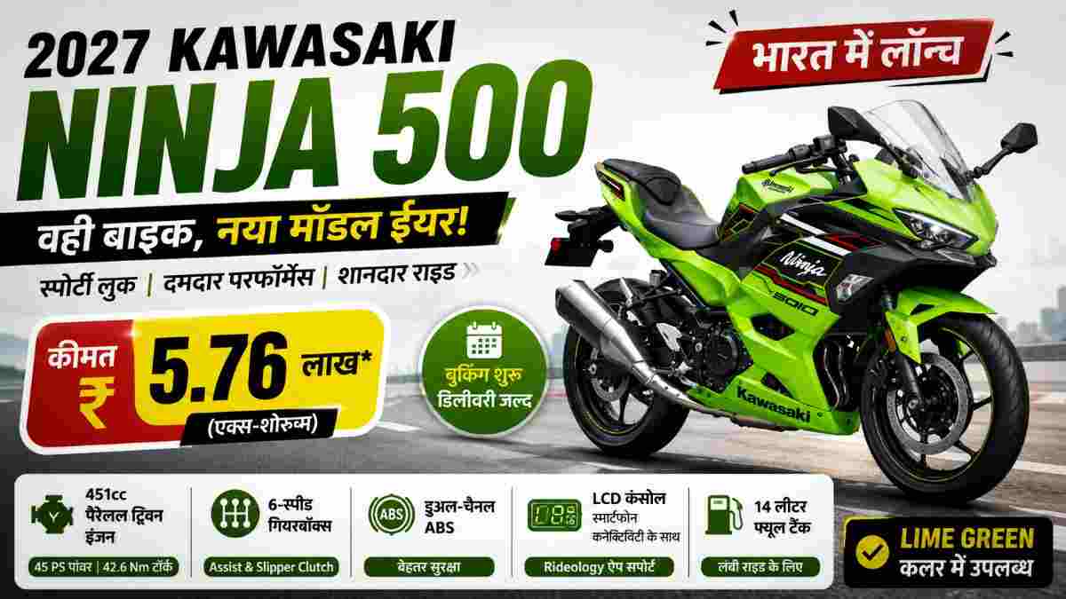 2027 kawasaki ninja 500 india price